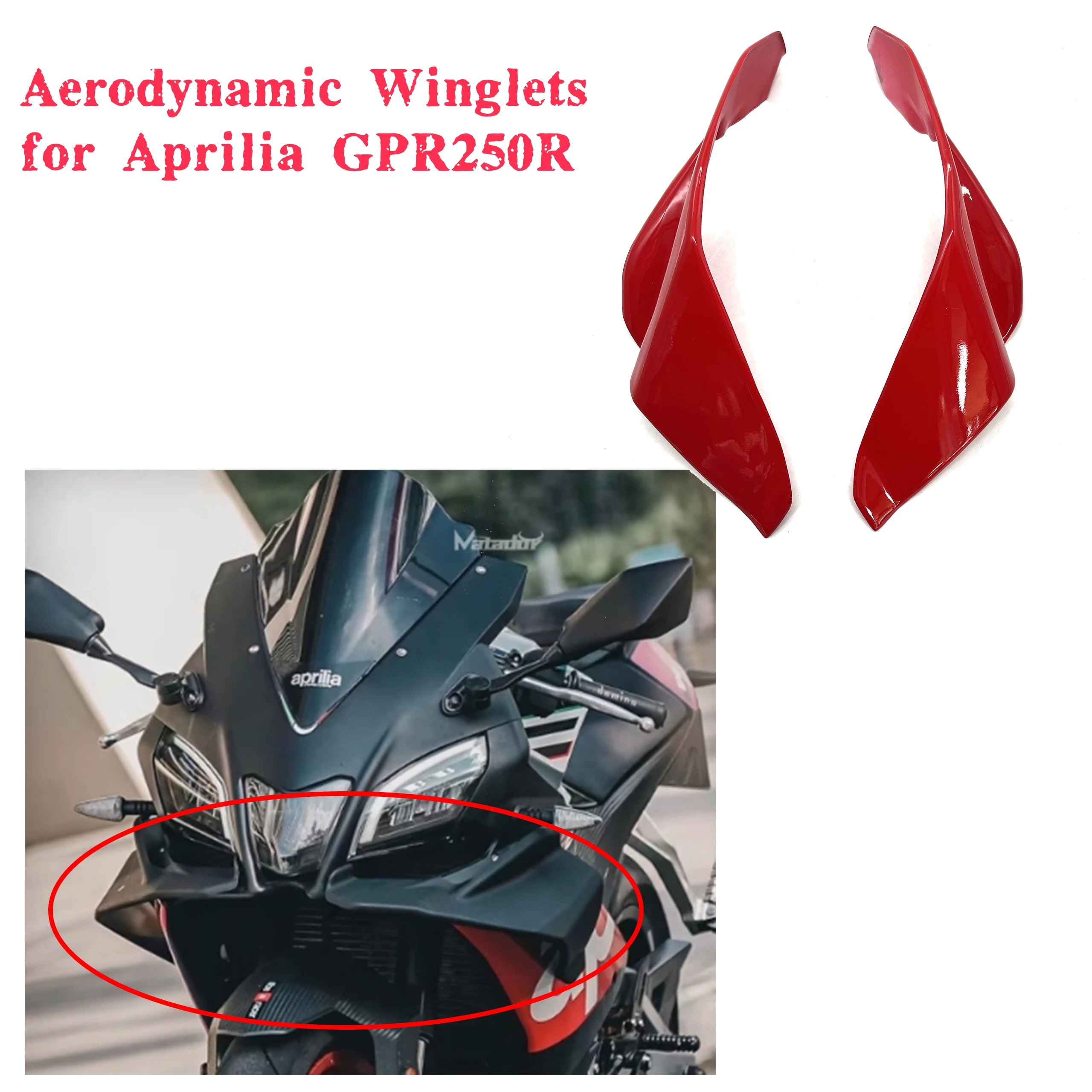 

Aerodynamic Winglets for Aprilia GPR250R gpr 250r Racing Side Spoilers Downforce Upgrade Better Stability