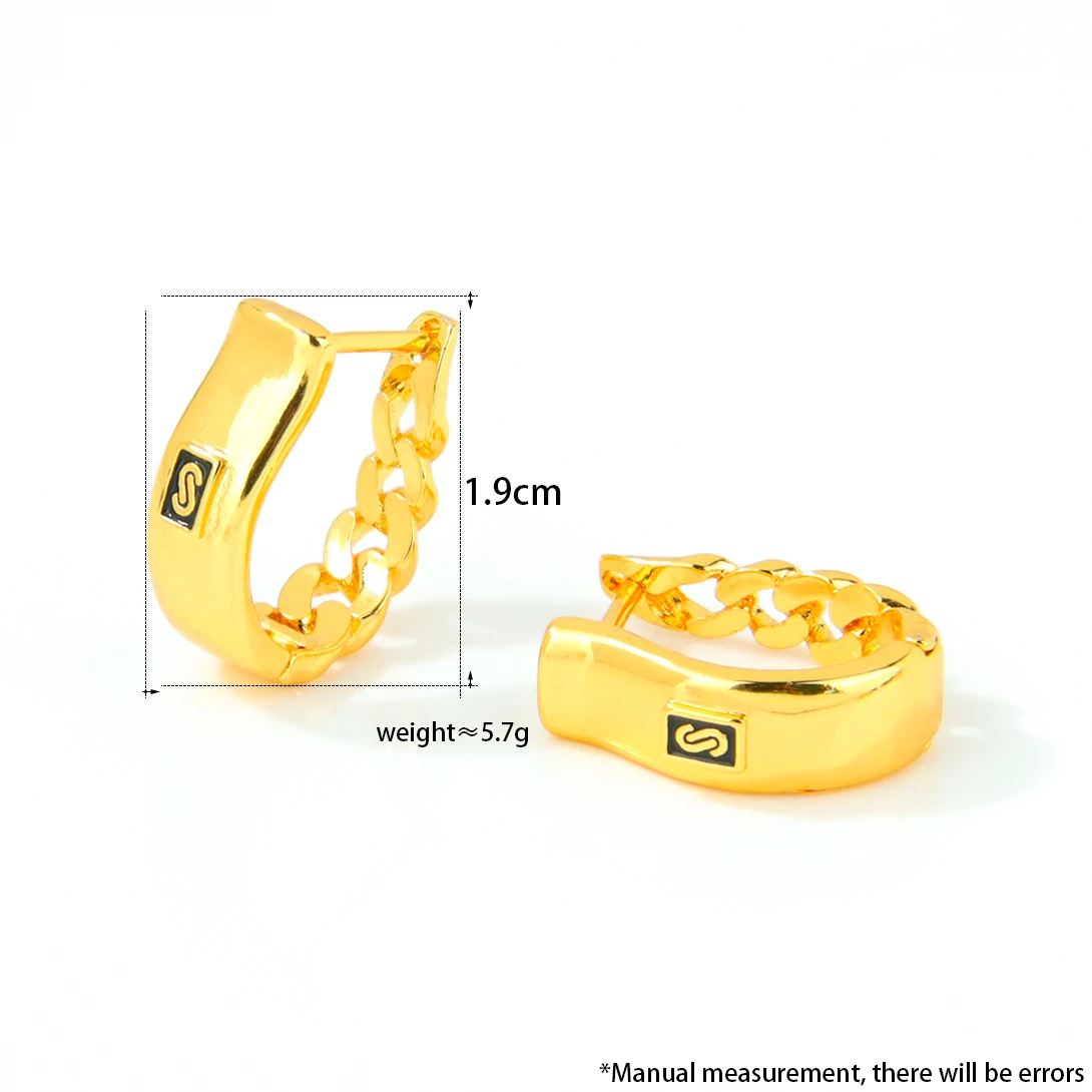 Monaco Fashion Zirkonia-Ohrhänger, 21k vergoldet, italienische Vintage-Clip-Creolen, Habesha-Schmuck für Damen, Event- und Party-Schmuck – Detail 8