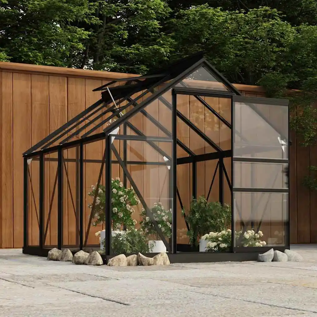 Gewächshaus-Glasersatz 16 Stück Gehärtetes Glas Outdoor-Garten-Gewächshaus Pflanzenzuchthaus für Gemüse, Kräuter, Blumen und Setzlinge