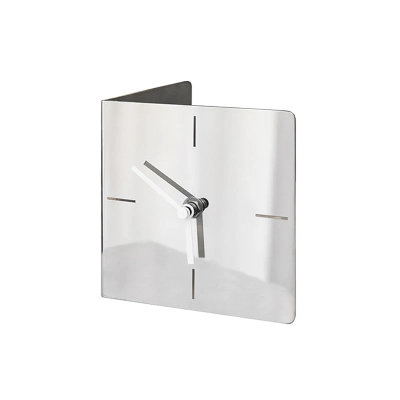 Mirror Stainless Steel Wall Clock Bauhaus Silent Decorative Clocks Modern Home Decor Stylish Table Clock for Office Ornaments