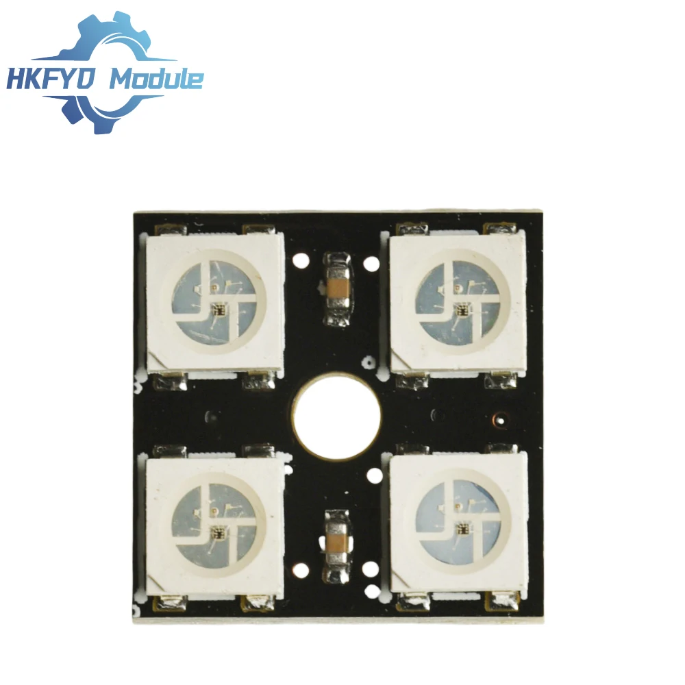 1-50 SZT. WS2812 4-Bitowy Moduł Panelu LED RGB 4-Kanałowy 5050 Pełnokolorowa Płytka Lampy dla Arduino, DC 5V Inteligentne Oświetlenie