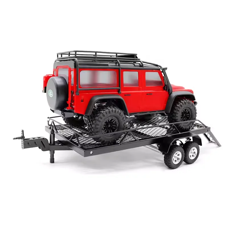 1:18 Metal RC Car Trailer Cargo Carrier for TRX4M SCX24 FCX24 1/18 1/24 RC Car Upgrade Parts Accessories