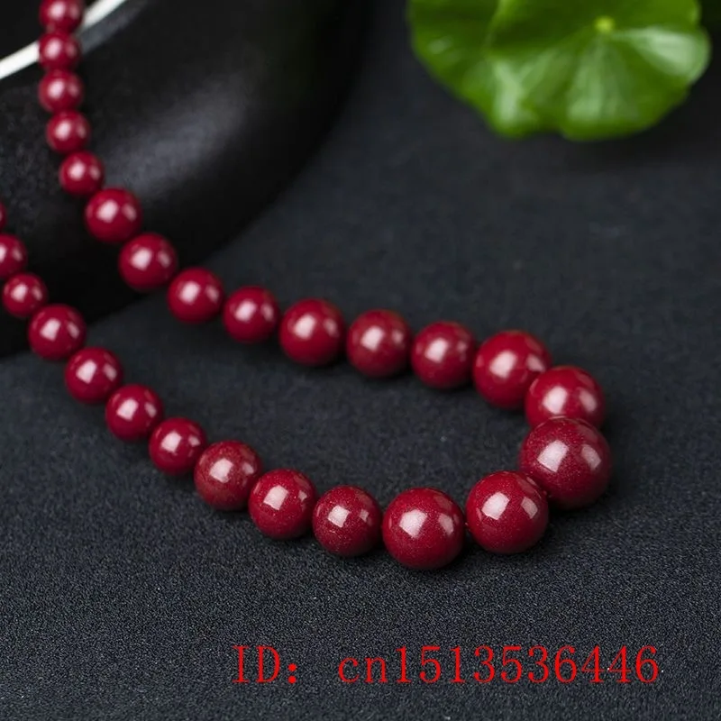 Natural Red Jade Beads Cinnabar Tower Chain Necklace Jadeite Jewelry Fashion Charm Accessories Lucky Amulet Gifts Women Her Men