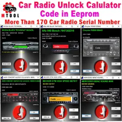 Car Radio Calulator Radio Unlock Code Calulator Code in Eeprom for Alfa for BECKER for Honda for Nissan for BMW...ect Many Cars