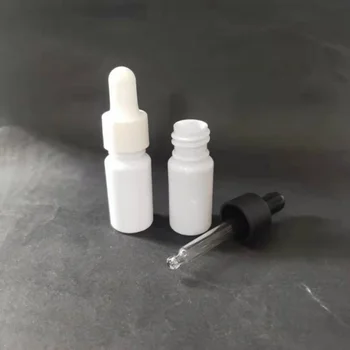 10 adet 10ml beyaz damlalık PET şişe uçucu yağ Tuning reaktif konteyner parlak damla damlalık kabı