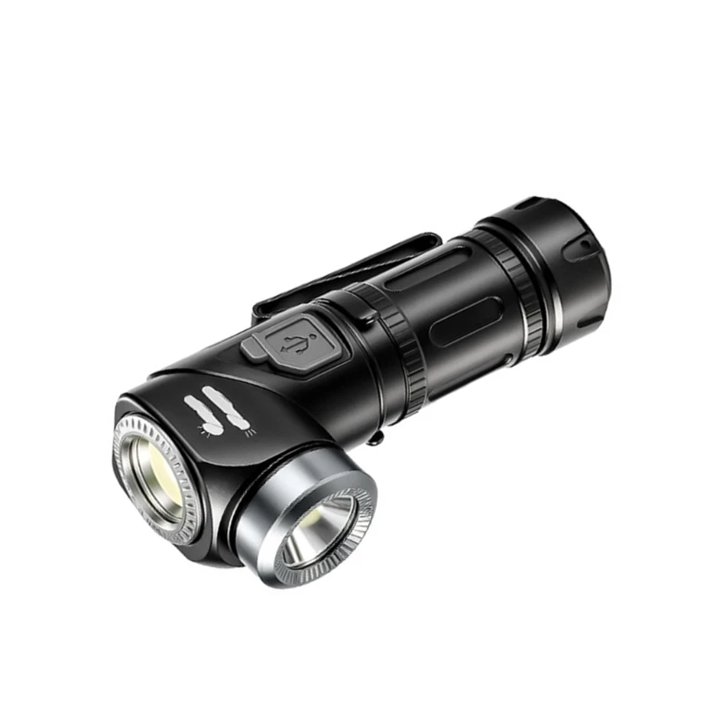 مشاعل مغناطيسية تدور 90 درجة مع مصباح طوارئ جانبي 5 مستوى سطوع للمشي لمسافات طويلة والتخييم أساسي #2