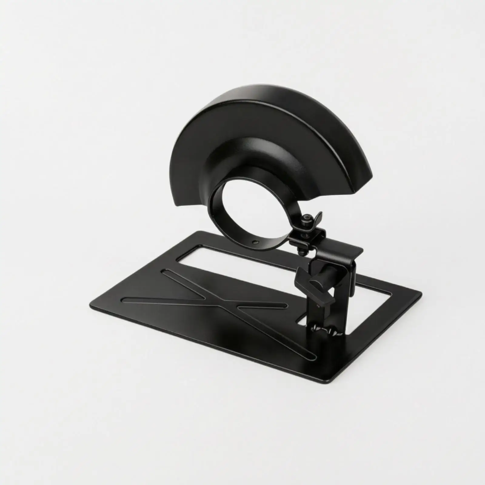 Secure Angle Grinder Holder with Metal Base and Spark Shield for Workshop Cutting Grinding Projects