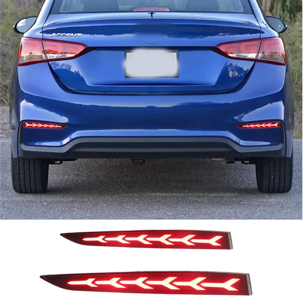 

For Hyundai accent 2017 2018 Reflector Verna/Solaris Rear Tail Light LED Rear Bumper Light Auto Brake Light