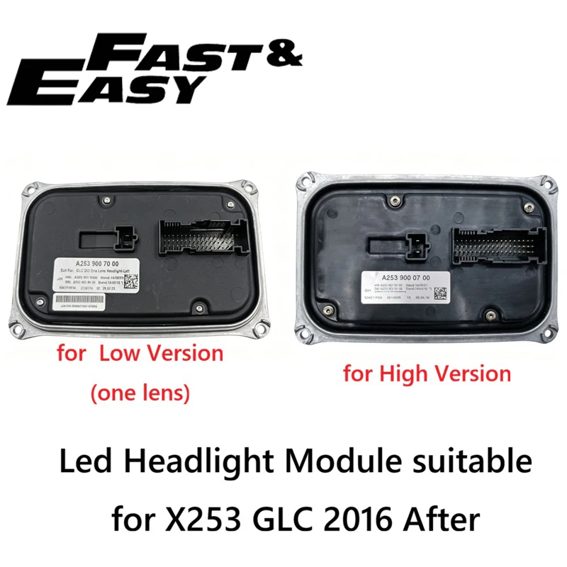 Aftermarket new A2539000700 A2229004812 LED headlight control ballast (need program) for X253 GLC Low Version high Version