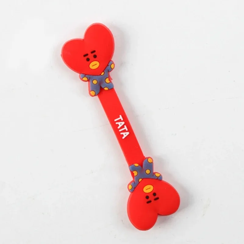 BT21 Data Cable Storage 9X1cm Cartoon Cute Headphone Winding Device Portable Data Cable Storage Device Peripheral LINE FRIENDS view 5