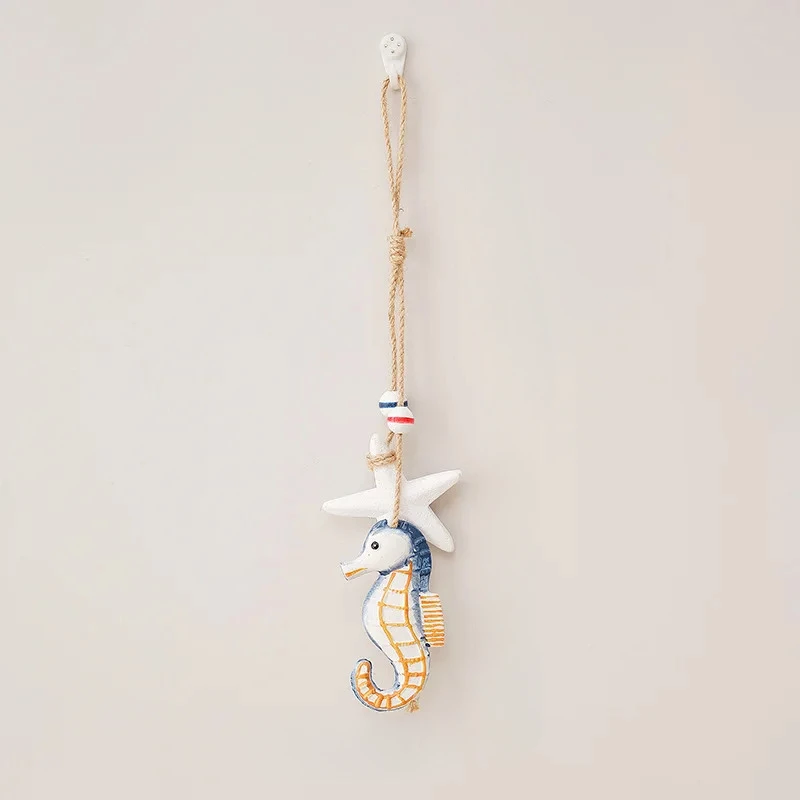 البحر الأبيض المتوسط الجدار الشنق فرس البحر/الأسماك/صدفة الزينة الإبداعية جدار الفن غرفة الأطفال ديكور بحري الشاطئ تحت عنوان ديكور