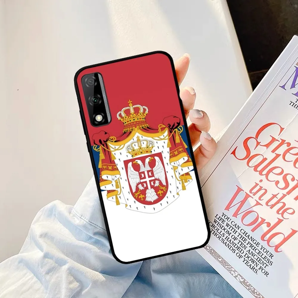 S-Serbia Flag Phone Case For Huawei Y9 6 7 5 Prime Enjoy 7s 7 8 Plus 7a 9e 9plus 8E Lite Psmart Shell