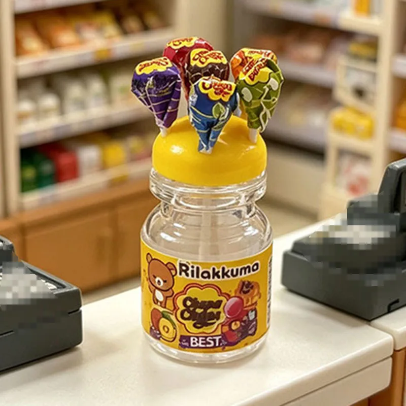 Miniature Mini Simulation Lollipop 1 Bucket Of 10 Candies Toy Home Decoration Ornament For Hobby Collection - view 2