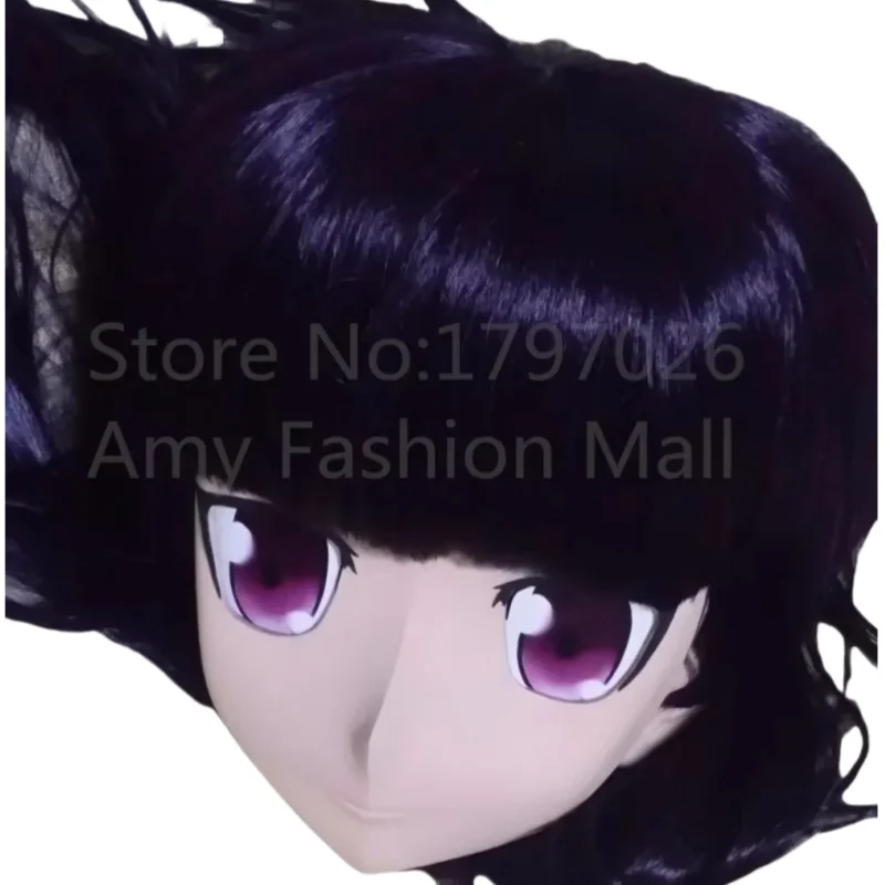 Japan Cartoon Character Handmade Latex Silicone Full Face Kigurumi Mask Cosplay Kigurumi Crossdresser Anime Skin Fetish Masks