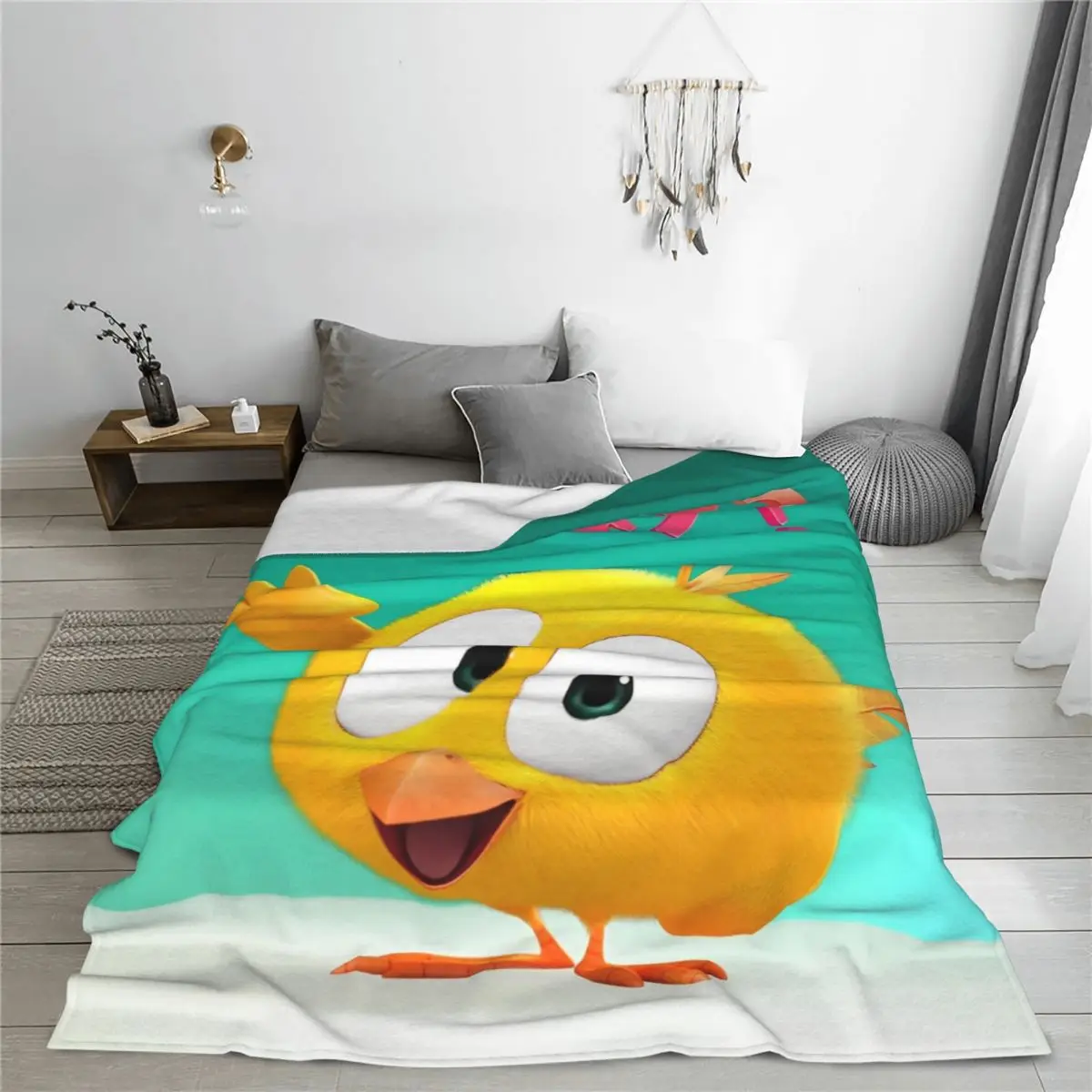 Where's Chicky Cartoon Plush Blankets Cute Chick Awesome Throw Blanket for Home 125*100cm Plush Thin Quilt Lightweight Thin