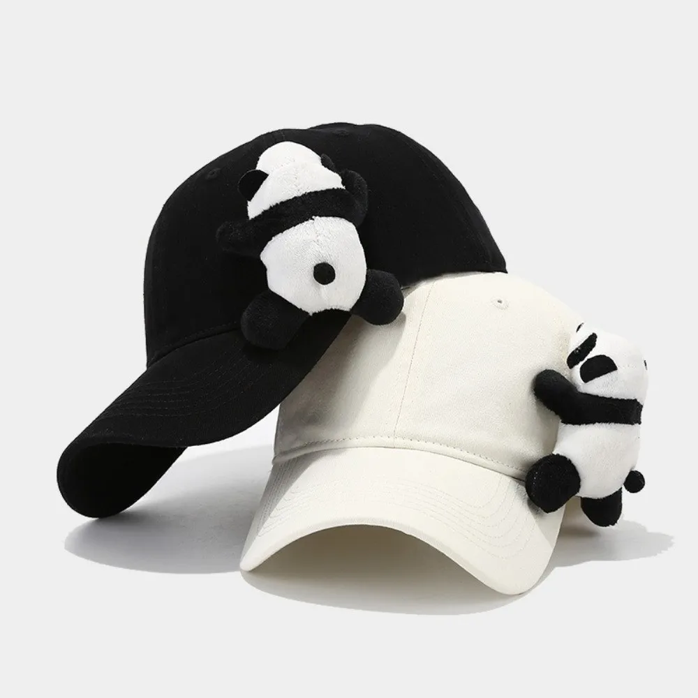 Fashion Adjustable Baseball Hat Animal 3d Panda Sun Hat Breathable Duck Tongue Cap Women
