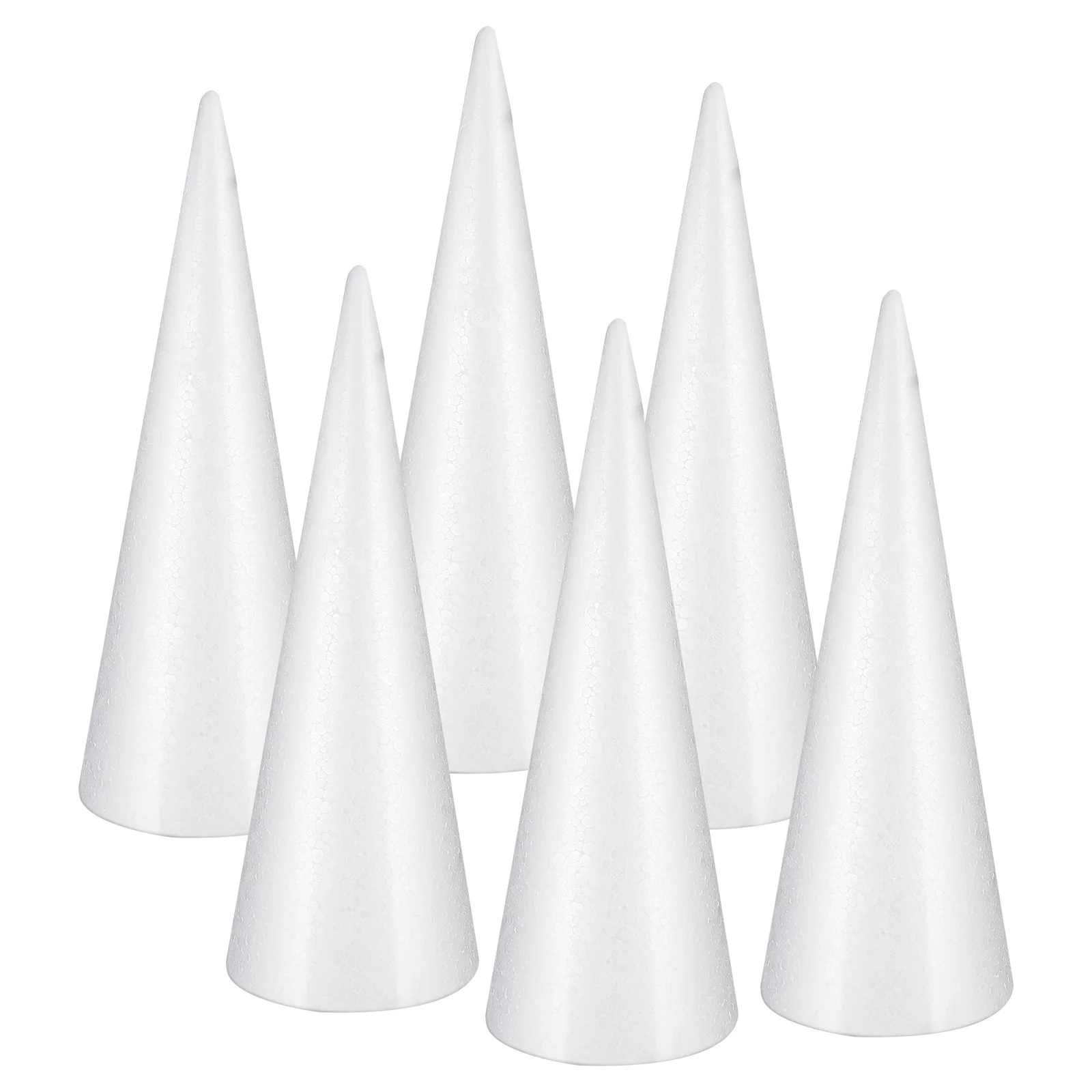6 قطعة مخاريط رغوة الحرفية رغوة البوليسترين شجرة عيد الميلاد مخروط الأشكال لعيد الميلاد ثلج زينة التماثيل ومشاريع فنية ذاتية الصنع