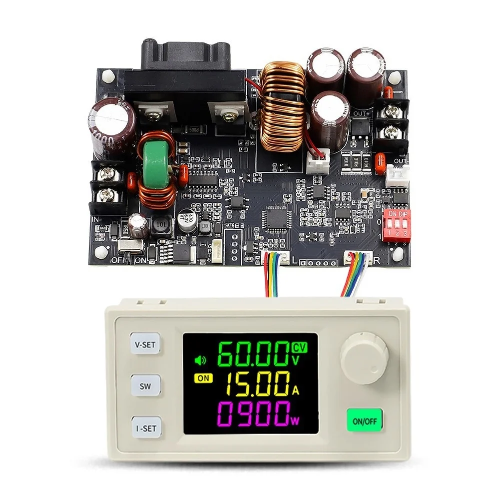 900W Regulated DC Power Supply with 1.8 Inch VA LCD Display 60V15A Output for Research Laboratories and Manufacturing