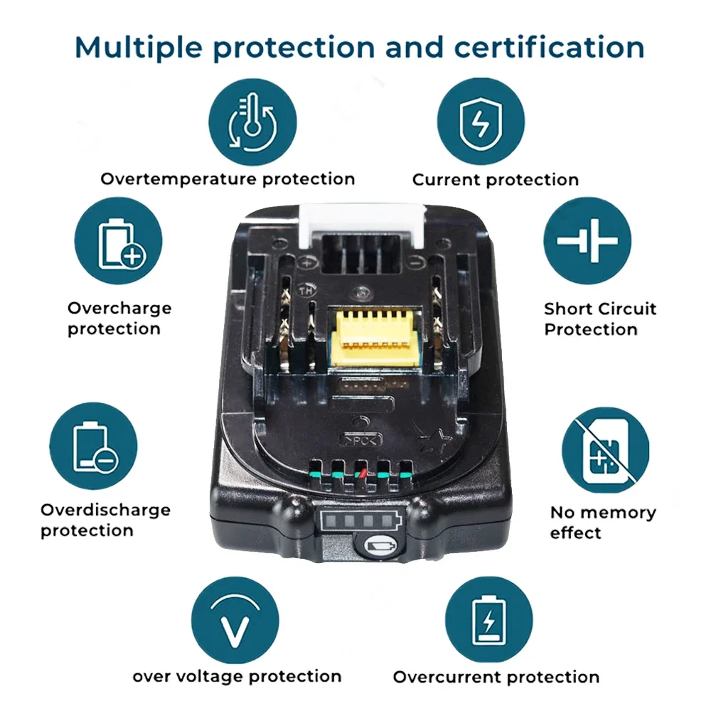 Литий-ионный аккумулятор для Makita 18 в 3000/4000/5000 мАч 18650 5J, электроинструменты, высокая мощность и долговечность