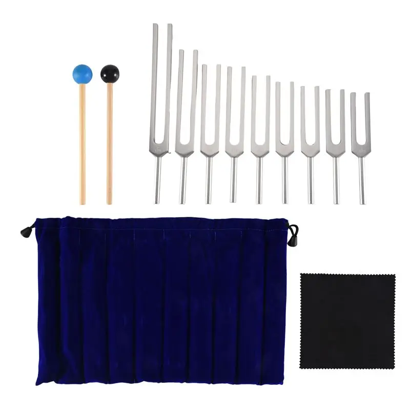 

【SPECIAL】Tuning Fork Set - 9 Tuning Forks For Healing Chakra,Sound Therapy,Keep Body,Mind And Spirit In Perfect Harmony