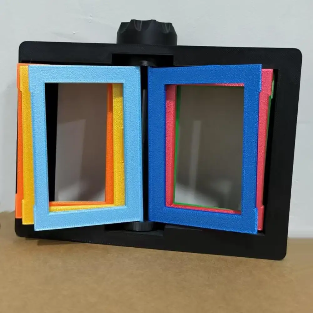 Modern White Photo Frame Twist Turn Photo Frame 3d Printed Rotating Photo Frame Spinning Instant Album Set for Displaying