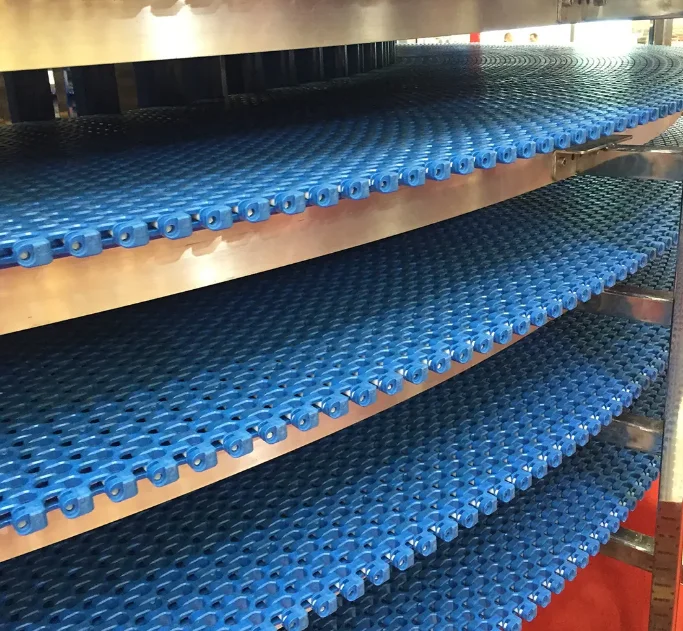 كفاءة متعددة الطبقات دوامة برج التبريد الخبز والكعكة الناقل خط شبكة حزام سلسلة مرنة الناقل