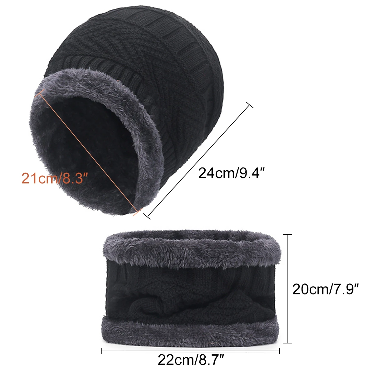 Gorro de punto para hombre y mujer, gorro de terciopelo, bufanda de lana de Coral, para montar al aire libre, cálido, grueso, protección para el cuello, novedad de invierno, 2023