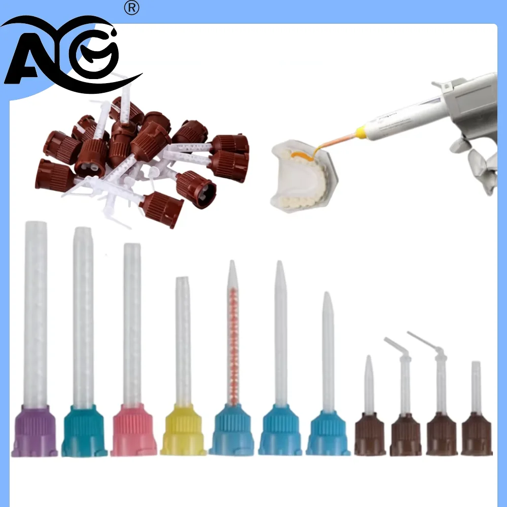 AG Dental Materials Dentistry Silicone Rubber Conveying Mixing Head Disposable Impression Nozzles Mixing Tips Mixing Tube