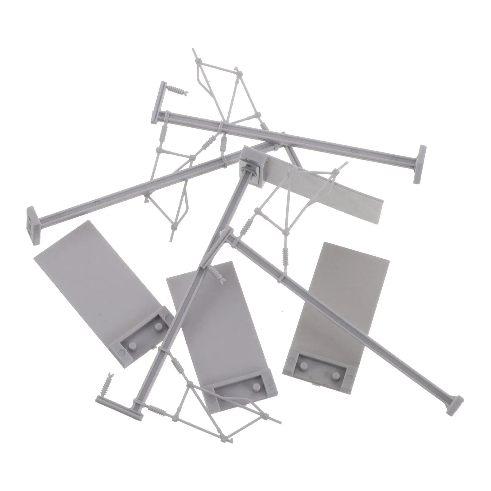 

4Pcs Train Catenary Poles Realistic ABS Plastic Electric Railway Mast Overhead Wire Support for Ho N Scale Diorama Accessories