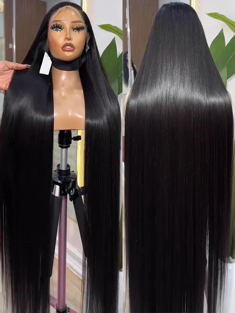 

Luvkiss Straight Lace Front Wigs Human Hair Transparent 30 Inch Bone Straight wig Brazilian Pre Plucked 13x6 HD Lace Frontal Wig