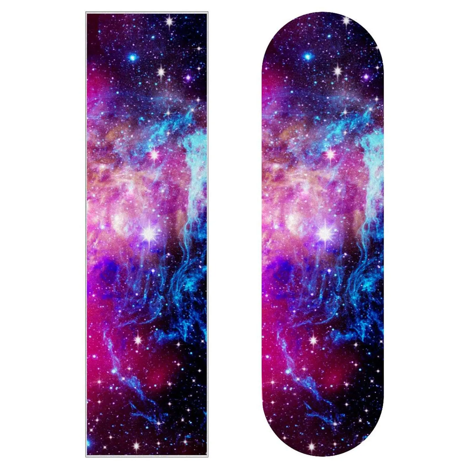 Skateboards Grip Tape Design Constellation Starry Sky Galaxy Longboard Anti Slip Sandpaper Sticker Skateboards Paper 33x9 Inch