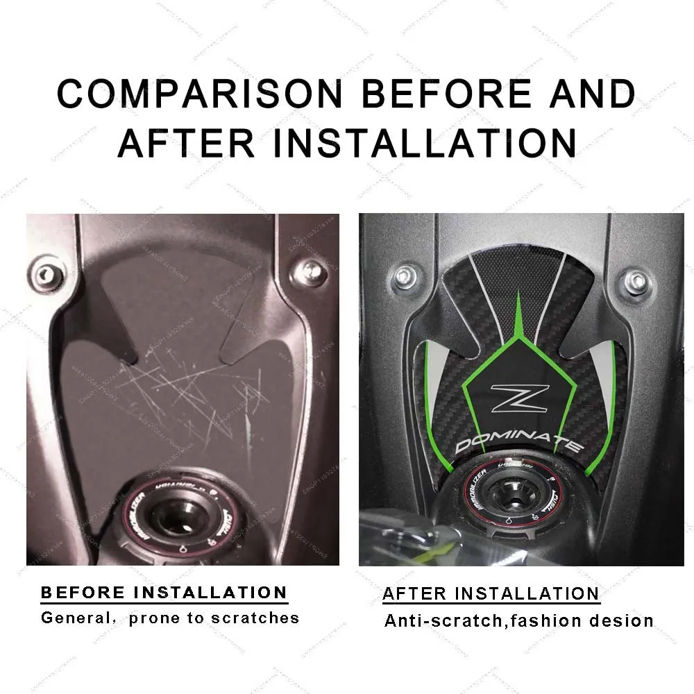 For Kawasaki Z900 2018-2024 2023 2022 Motorcycle Ignition Key Protective Sticker 3D Epoxy Resin Decals Waterproof
