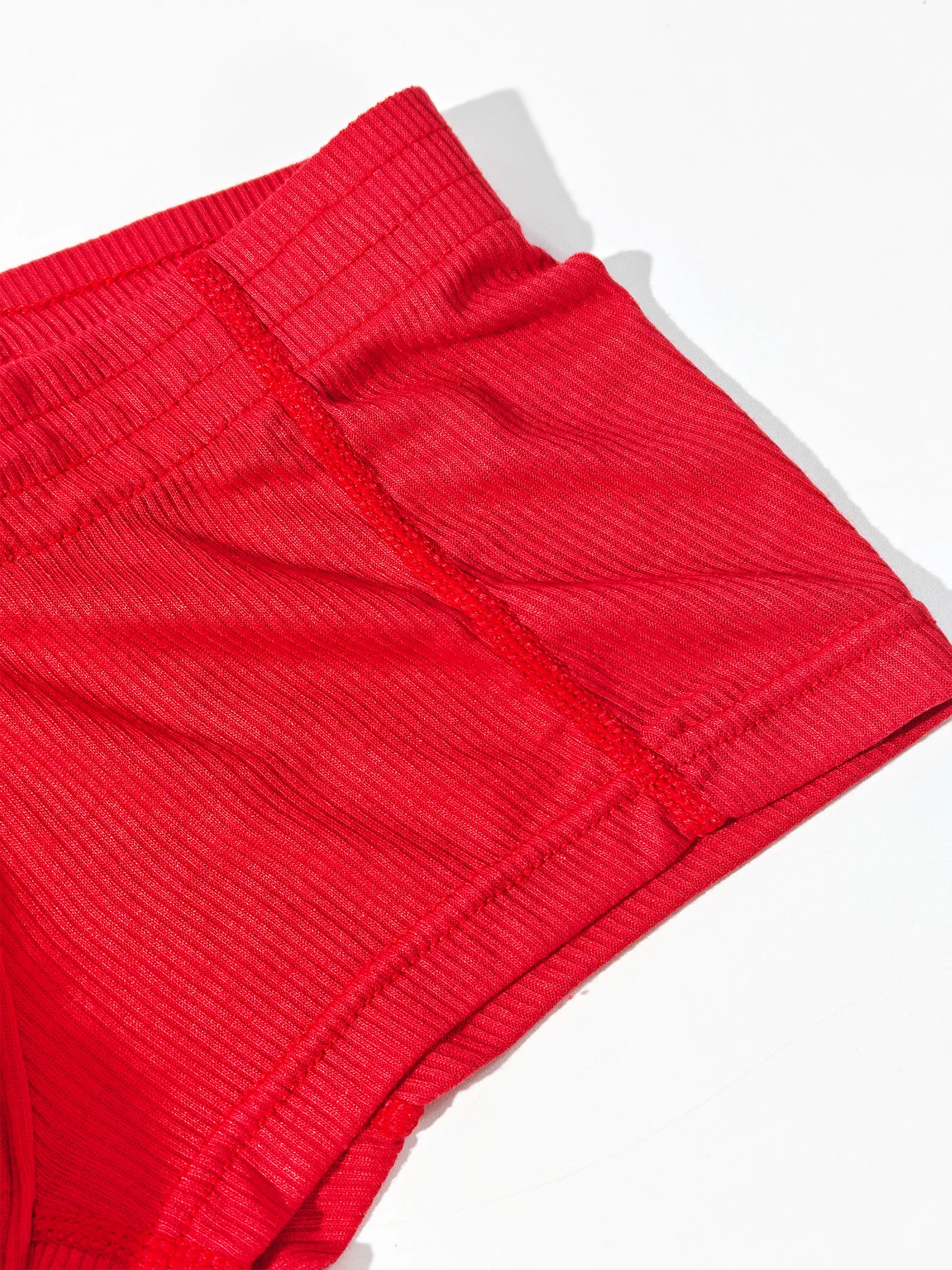 Herren Komfortable Slim Fit Flache Unterwäsche Synthetische Baumwolle Hohe Elastizität Knopf-Dekoration Einfarbige Unterwäsche – Detail 9