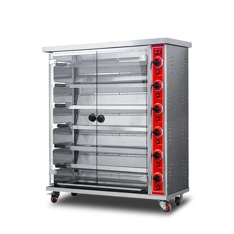 Máquina De Rotisserie De Frango De Aço Inoxidável, Rotisserie De Gás