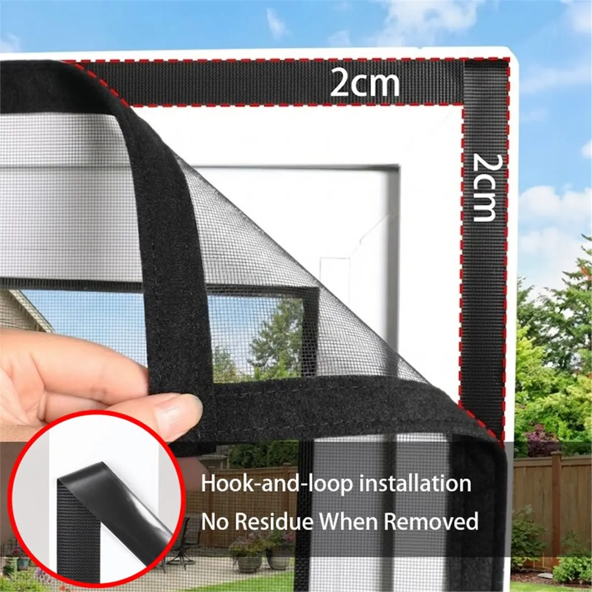 2026 Trend Window Screen, DIY Cut-to-Fit Mesh with Self-Adhesive Hook & Loop, Breathable Fine Net for Mosquito Insect Protection