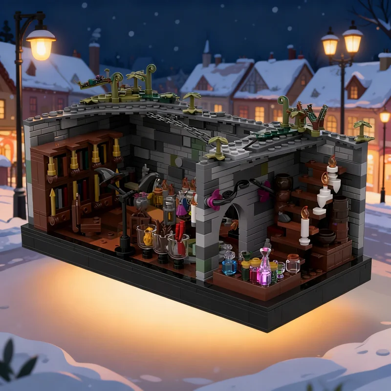 

839pcs MOC D Witch Diorama Collectible Minifigures Dungeons Dragons Model Toys Building Blocks Christmas Gifts Architecture