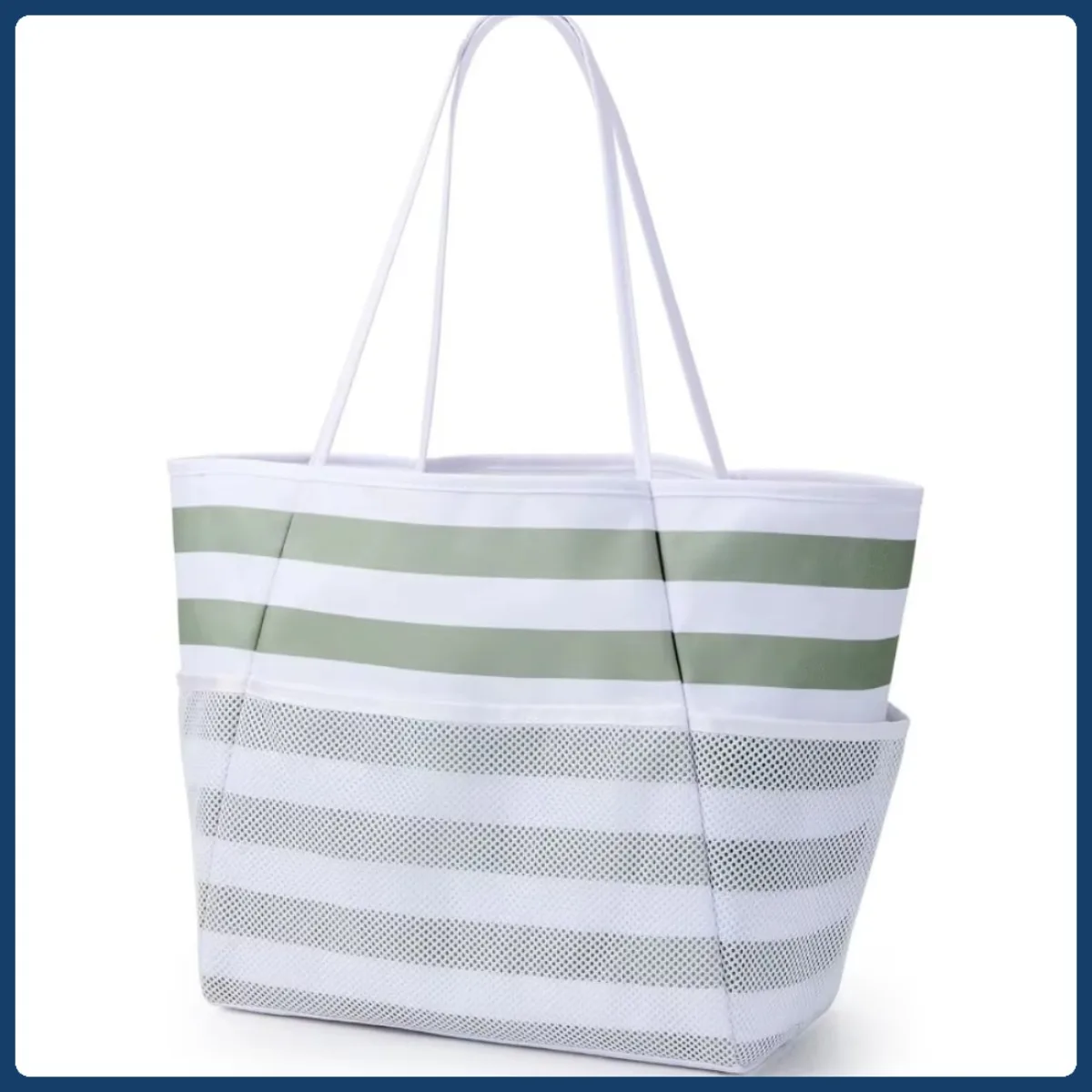 حقيبة يد للشاطئ للنساء كبيرة مقاومة للماء ومضادة للرمل حقيبة كتف قابلة للتعبئة وحقيبة بقالة ومحفظة هوبو لقضاء عطلة النزهة