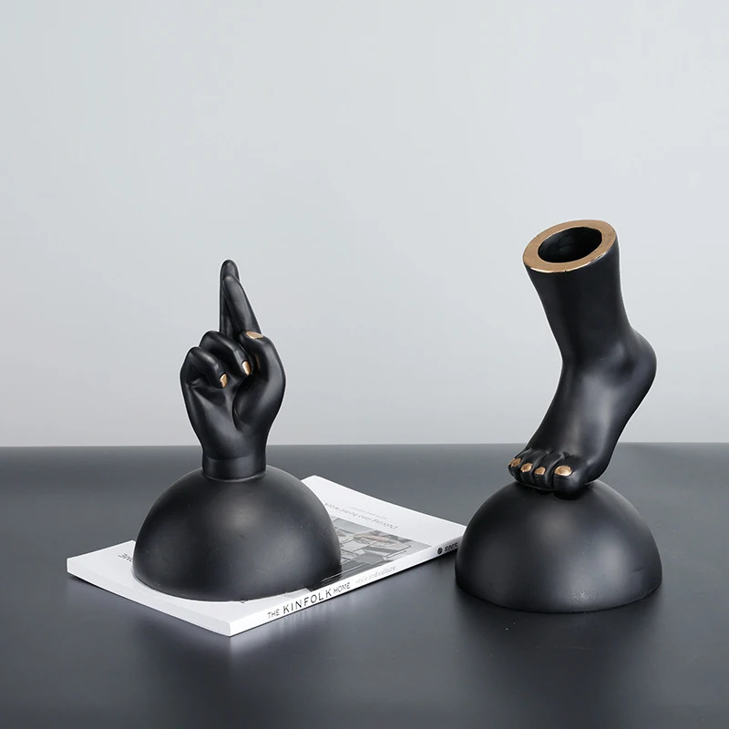 Creative Hand and Foot Statue Artwork Desk Decoration Abstract Crafts Human Body Sculpture Ornaments Room Aesthetics Decor