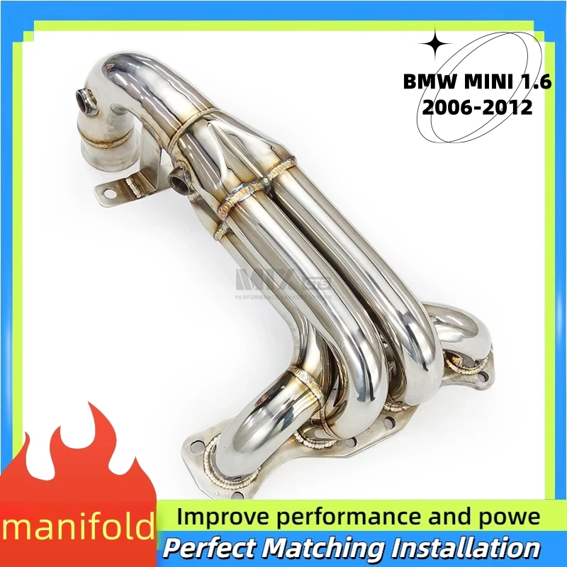 For BMW MINI 1.6 2006-2012 Stainless steel Improve exhaust performance downpipe Exhaust manifold  Header Exhaust System