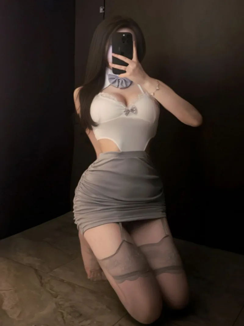 Dolce segretaria sexy tentazione piccolo petto 2025 nuova passione uniforme abito da donna elegante mini abito serbatoio 2025 nuova moda WO3U