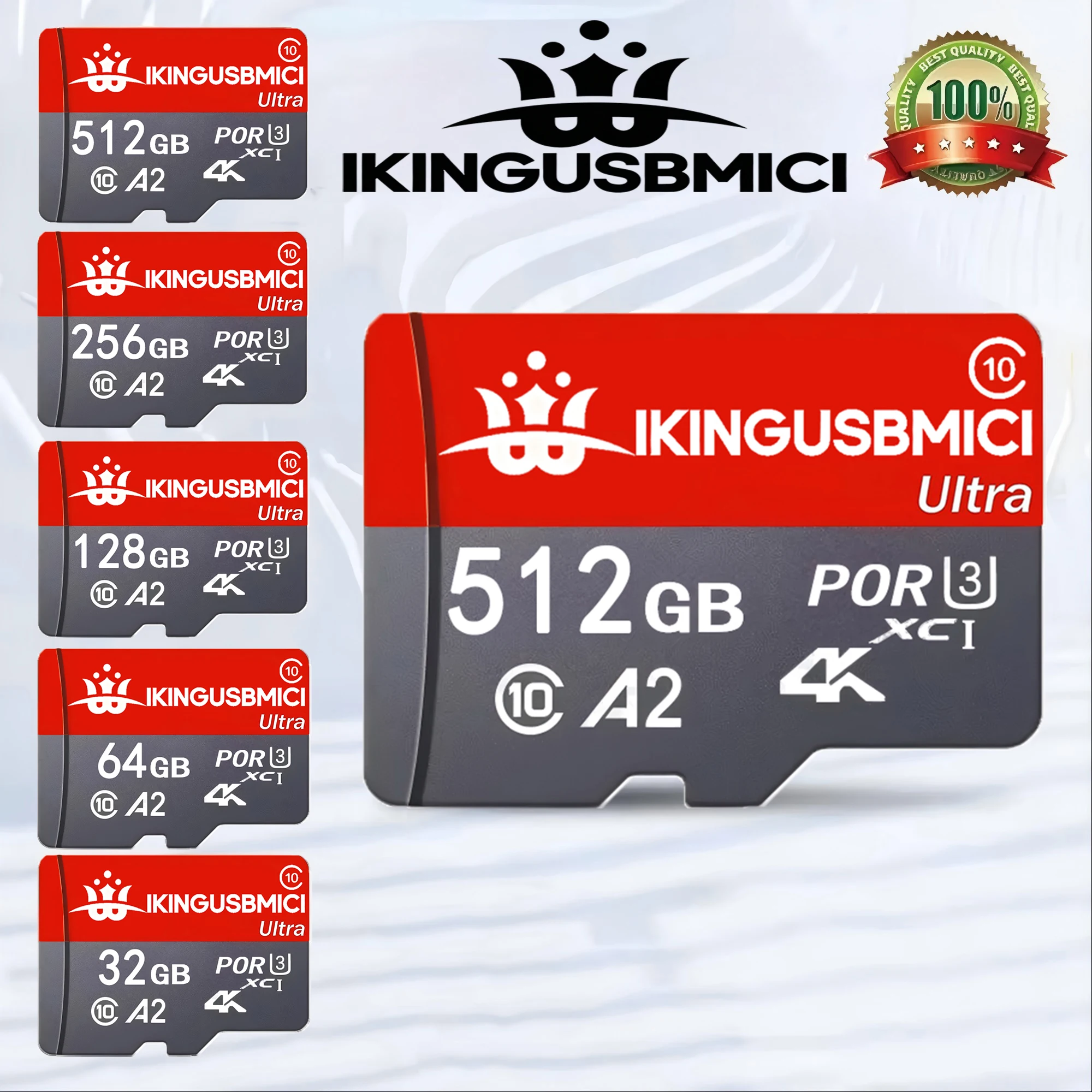 Sleek Micro TF SD Card 64GB SD Cards 256GB TF Cards 32GB Memory Card Ultra HD V30 for GoPro/Drone/E-Reader/Sport Camera/Toy