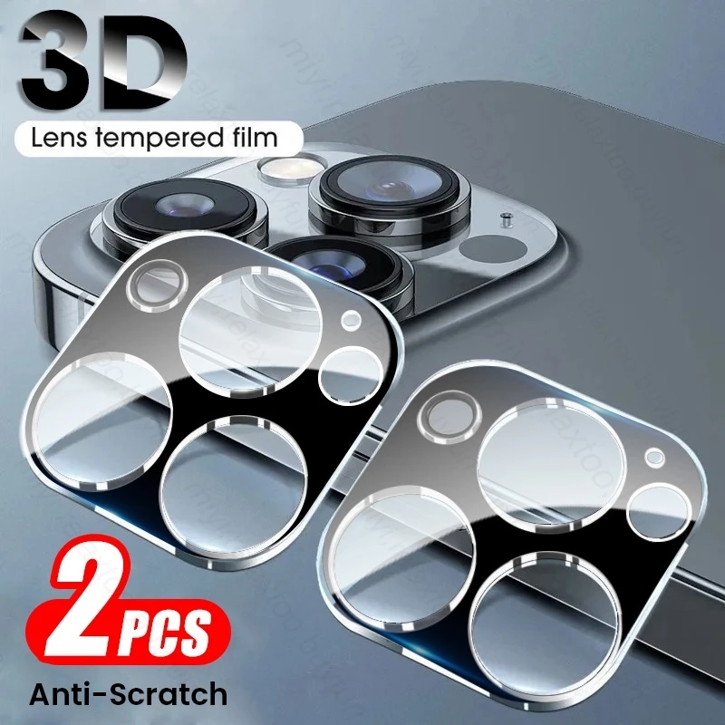 2Pcs Back 3D Curved Camera Protector for iPhone 16 Pro Max Plus HD Tempered Glass Lens Cover iPhone16 iPhone16Pro iPhone16ProMax