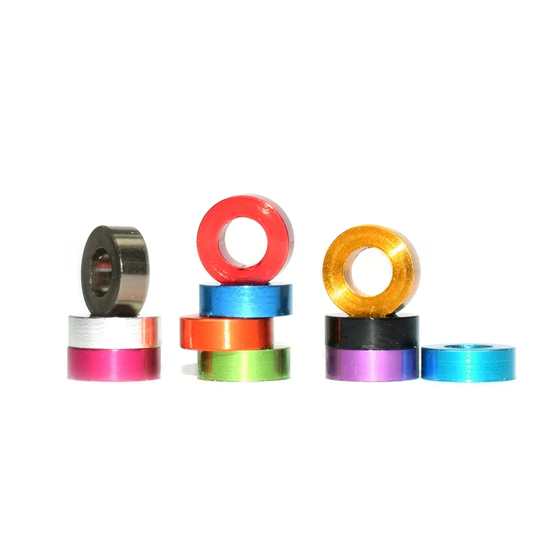 10pcs/lot Flat washers M3 M4 M5 M6 M8 M10 Corlorful Aluminum alloy Flat Gasket washer for RC part