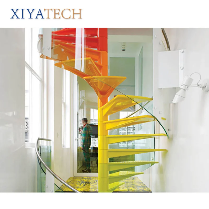 Custom.XIYATECH Hot Selling Custom Staircase with Stainless Steel and Iron Railing