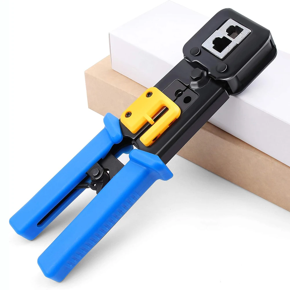 WOZOBUY Multifunctional Through-Hole Wire Crimper 8P6P Dual-