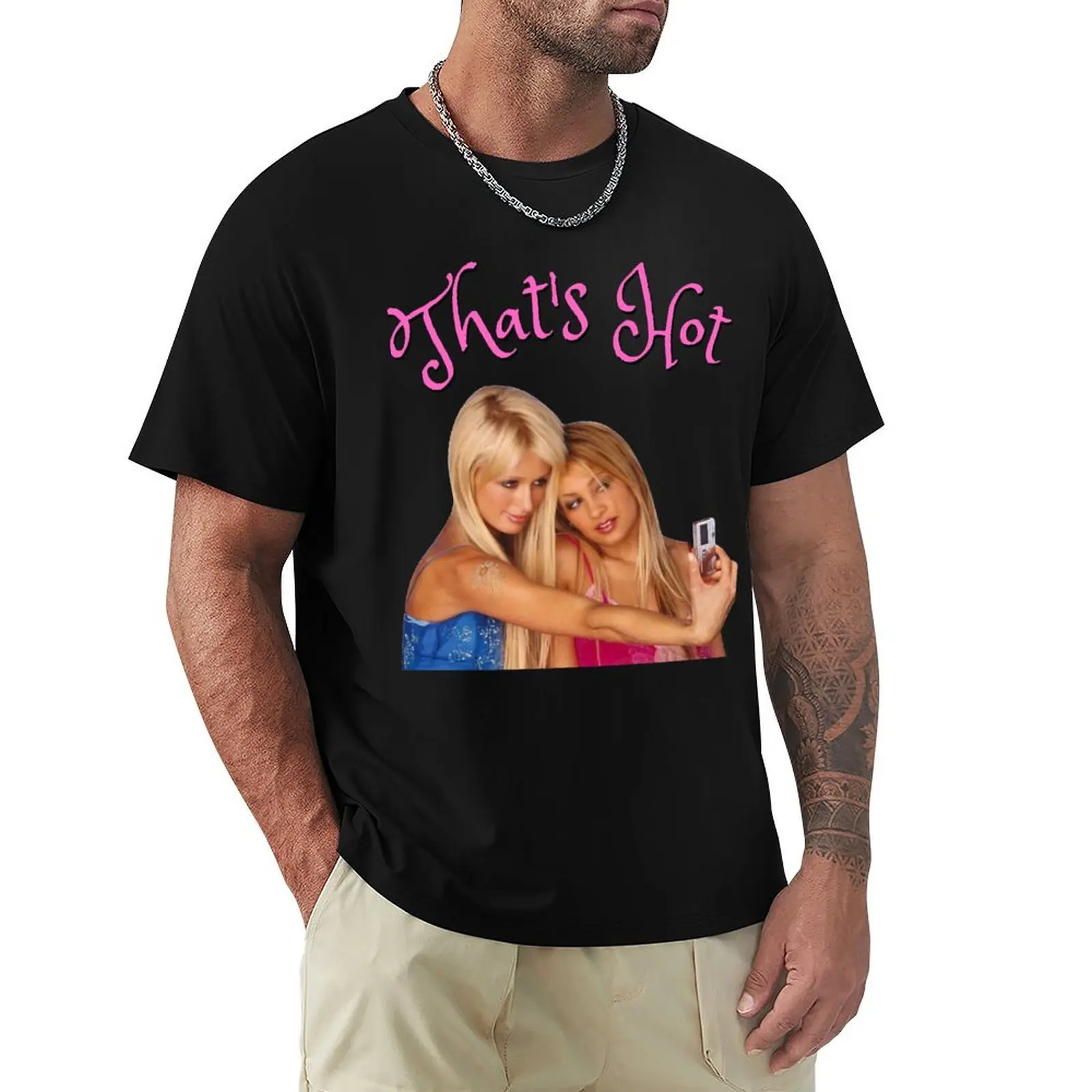 Camiseta retro vintage 'That'S Hot' de Paris Hilton para hombre y mujer, camiseta para vacaciones de verano