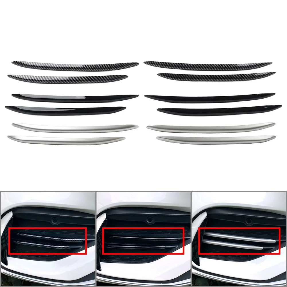 4Pcs Auto ABS Front Stoßstange Splitter Flossen Körper Spoiler Canards Trim Für Mercedes Benz C-Klasse W206