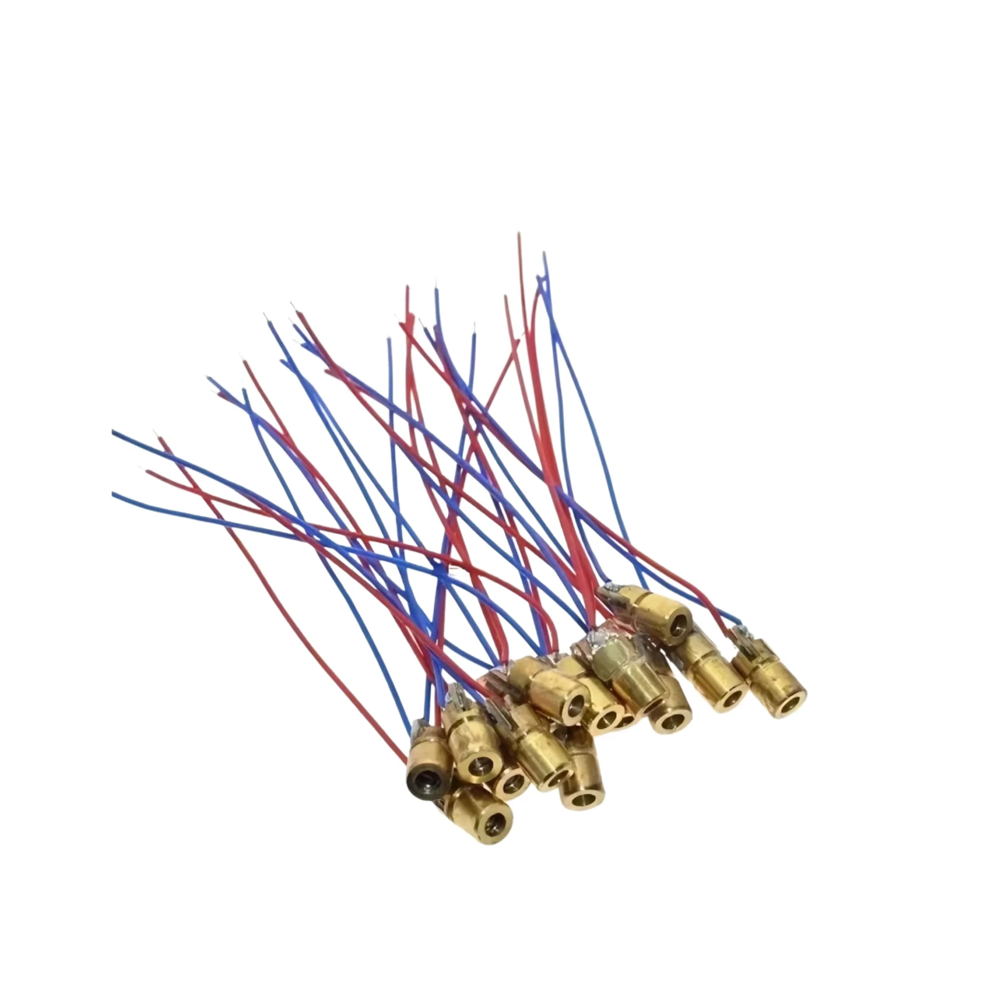 6mm Copper Red Dot Laser Head 3V/5V Adjustable Focus Laser Diode Module Red Dot Laser for Positioning Marking DIY
