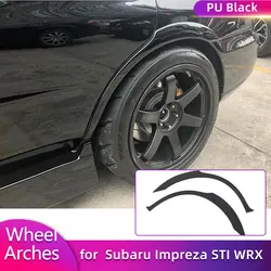 PU Black Wheel Eyebrows Fender Flares Trim for Subaru Impreza STI WRX 2002-2009 Wheel Arches Mouldings Protector Body Kits