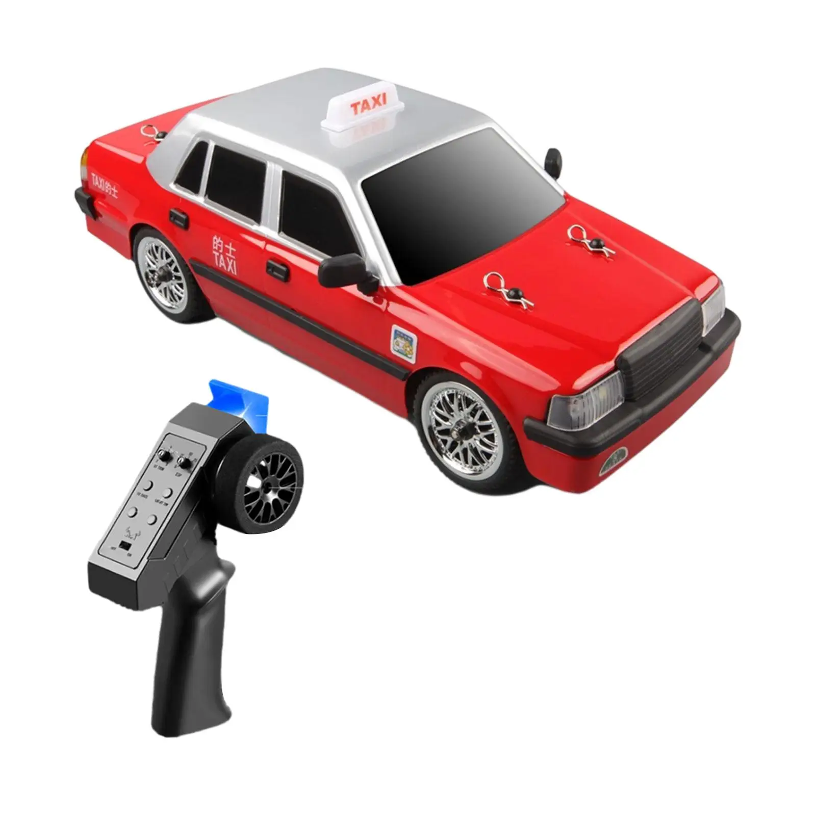 1/16 RC Drift Car 380 Brushed Motors Classic Taxi Toy Model for Christmas Valentine's Day Children's Day Holiday Party Favors